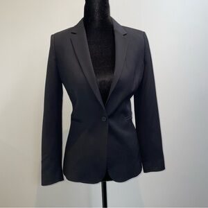Reiss Black Wool Blend Tailored Blazer UK 4 US 0